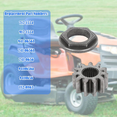 Heavy Duty Steering Pinion Gear And Bushing Kit Plug And Play Shaft Replacement Assembly For Riding Lawn Mowers with gear and bushing.