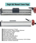 Beefy Linear Motion Ball Screw Table Kit With SFU1204 Ball Screw And MGW12C Rail showing single rail manual stage.