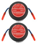 Two Pack Self Activating Fire Extinguisher Stickers No Sweat Auto Fire Defense Straight Up Heat Detection Patches For Cars And Garages stickers with adhesive backs.