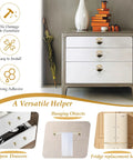 Infographic showing uses of Two Pack Clear Acrylic Adhesive Cabinet Pulls With Center Hole 5 Inch Self Stick Knobs on furniture