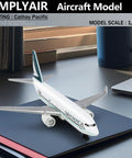 One To Four Hundred Scale Cathay Pacific Airplane Model Kit For Display And Collection with alloy body and plastic base