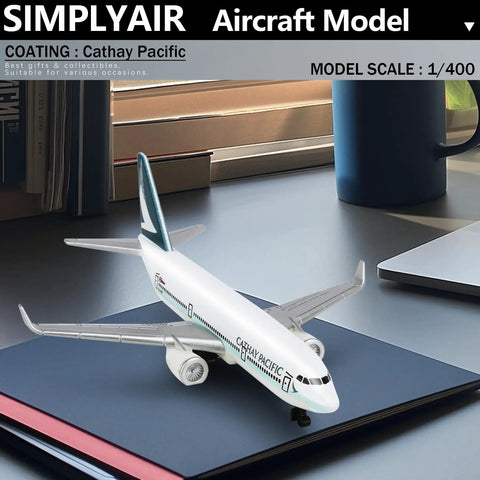 One To Four Hundred Scale Cathay Pacific Airplane Model Kit For Display And Collection with alloy body and plastic base