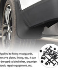 Heavy Duty Black Nylon Universal Cable Tie Buckles Push Mount Zipper Straps 30 Piece Pack used for mudguard fixation