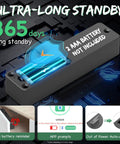 Smart RFID Drawer Lock For Cabinets And Drawers With Hidden Digital Bluetooth RFID Cabinet Lock No Keys Needed For Adults Teens Liquor Cupboard File Four In One Access NFC Card Touch Unlock, showing battery compartment for 3 AAA batteries.