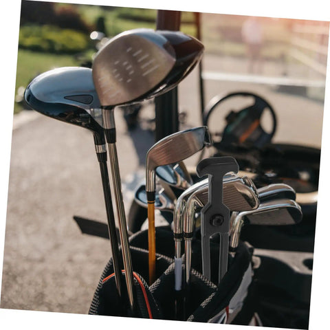 Golf club bag with visible Rugged Rubber T Handle Hasp Draw Latch for Toolboxes, set against outdoor background.