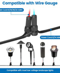 Low Voltage Wire Connectors for Outdoor Landscape Lighting 12 to 18 Gauge Waterproof Quick Lock Connectors for Path and Deck Lights