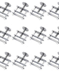 12Pcs Heavy Duty Tube Water Stopper Steel Telescopic Flow Control Tubing Clamps With Adjustable Screws And Bolts Laboratory Clips