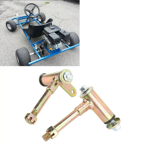 One Pair Universal Front Steering Knuckle For ATVs Go Karts And Quad Bikes, Beefed Up Heavy Duty Metal Spindle Accessory Replacement