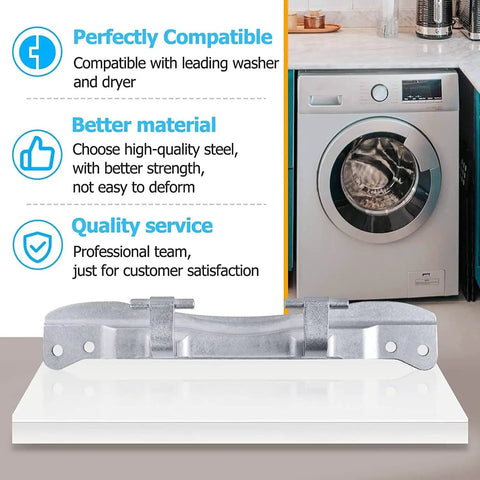 Heavy Duty Metal Door Hinge For Washer And Dryer Front Load Replacement No Fuss, Smooth Operation, Durable Silver displayed