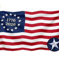 Rugged 3x5 Outdoor American Flags For 250th Anniversary Betsy Ross Style Nylon With Embroidered Stars And Sewn Stripes