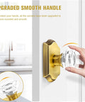 Snag This Crisp Pair Of Clear Glass Dummy Door Knobs In Classic Antique Bronze, Zero Hassle No Drill Surface Mount For Closets And French Doors, Slick Vintage Hardware To Upgrade Your Setup - Clear glass knob shown with smooth handle on a door.