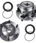 4WD Front Wheel Hub Bearing Assembly Fits Lexus GX460 GX470, Toyota 4Runner, FJ Cruiser, And Tacoma 2003 To 2021 With WBS Heavy Duty DIY Friendly Bolt On Replacement Kit Included, showing front and side view with seals