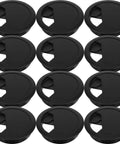 Premium 20-Piece Desk Grommet Kit For Office Or Home With Water Resistant Plastic Covers And Super Simple Tools Free Cable Hole Management For Neat Computer Setup, 20 black cable grommets