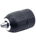 Keyless Drill Press Chuck 3/8 Inch With 24 UNF Mount Shaft For 2.0 Mm To 13 Mm Bits Carbide Jaw Inserts Black Oxide Finish