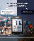 Cyclists with Wireless Bike Computer Set With Speed Sensor And Mount IPX6 Waterproof GPS Odometer auto backlight features
