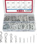 558 Piece Cotter Pin Set With 10 Sizes In 304 Stainless Steel R Clips And Hairpin Pins displayed in an open kit