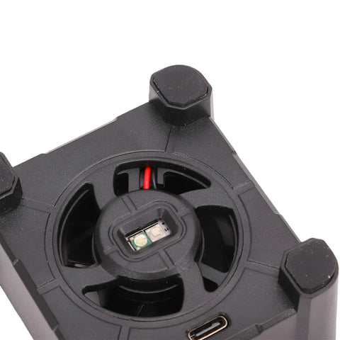 Close-up of 3 In 1 Curing Fan With Stepless Speed Control And Smoke Exhaust For Phone PCB Repair, showing LED and USB port.
