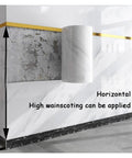 Premium 3D Peel And Stick Wallpaper Roll With A Knockout White Brick Look XPE Backing Offers Serious Impact Protection Super Simple Diy Setup Lets You Vibe Up Your Entire Place Instantly Measuring Eighty By Thirty Meters on a modern wall with glossy marble and gold accents.