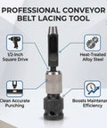 Sick And Serious Power Hole Punch Lacing Tool For Conveyor Belts With 1/2 Inch Drive Alloy Steel Build offers clean accurate punching.