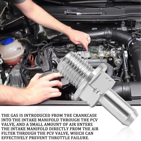 Installing PCV Valve Kit With Gasket Replacement OEM 17130 PND A01 17130 RBB A01 in Honda Acura engine for cleaner emissions.