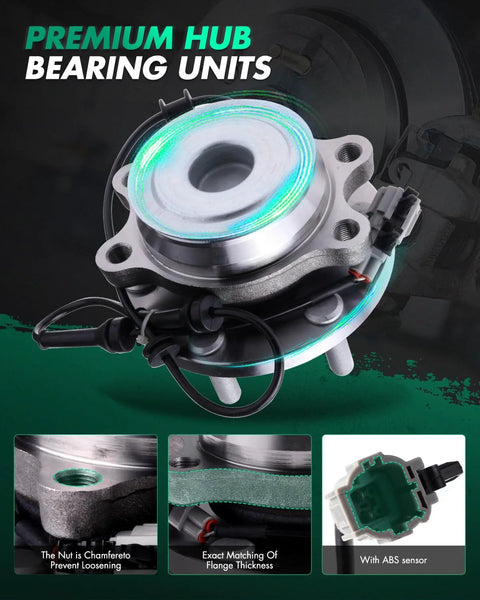 Front Wheel Bearing Hub Assembly Kit Plug And Play With ABS For Nissan Pathfinder 2005 To 2012 Frontier 2005 To 2016 Xterra