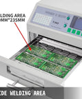 Pro Grade Automatic Reflow Soldering Machine With Hot Air Circulation Drawer Type showing wide workspace and soldering area