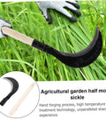 Long Handle Manganese Steel Hand Scythe For Weeding And Gardening With A Comfy Grip Balanced For One Hand Use close-up in grass