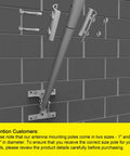 1 Inch Diameter Extension Pole, 16.75 Inches Long, Black, With Coupling Hardware, Compatible With 1 Inch J Pole Mounts displayed on wall