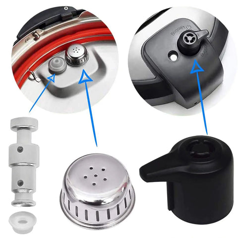 Steam Release Handle Replacement Kit for Instant Pot Duo and Duo Plus Series with float valve and silicone caps