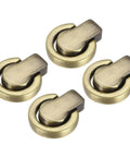 Rock Solid Ball Stud Rivet Kit Four Pieces With Attached D Rings And Swivel Hooks For Leather Crafts Purse Chains And Diy Repairs Bronze Zinc Alloy Hardware Straight Fire, four bronze studs.