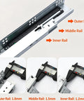 Heavy Duty Undermount Drawer Slides With Soft Close And Full Extension 20 Inch Hidden Drawer Runners Galvanized Steel Construction