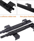 Heavy Duty Ball Bearing Keyboard Tray Slides For Cabinets 240mm Or 290mm Closed Length With 480mm Or 578mm Extended Reach 35mm Wide Smooth Quiet Rustproof Cold Rolled Steel Drawer Guides, black