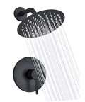 Oil Rubbed Bronze Shower System With 16 Inch Rainfall Shower Head Single Handle Faucet Kit No Sweat Easy Install Solid Brass