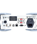 Back view of High-Precision 5.5-Digit Benchtop Multimeter With Auto-Ranging TRMS, RS232 connectivity, and power input ports.
