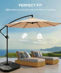 Heavy Duty 4 Piece Patio Umbrella Base Weights 220 Lbs Fillable With Water Or Sand Square Base with offset umbrella setup