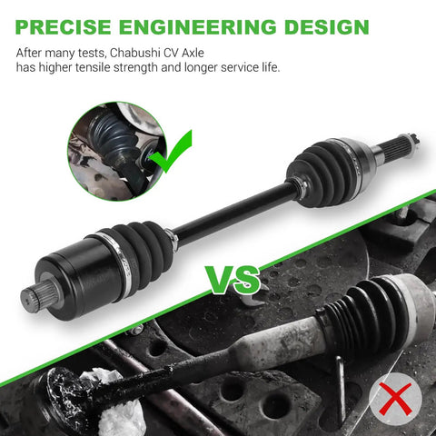 Rear CV Axle Assembly Direct Fit Replacement For Ranger 400 2010 2011 2012 2013 2014 Beefed Up For Ranger 500 EFI Crew 2011 2013, Ranger 800 EFI EPS Midsize 2013 2014, And Ranger EV 2010 2020 Half Shaft black CV axle with boots and splined ends