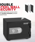 Built Tough Fire Safe With 1 Hour Fire Rating Up To 1700F, Water Resistant Steel Security Safe With Combination Dial Lock