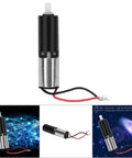 Tiny 6mm Micro Planetary Gear Reducer For DC 3V Motors three-stage, black and silver, wires attached, ideal for small robotics projects.
