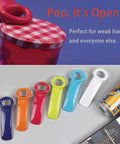 Colorful 6 Pack Jar Lid Opener Tool Set Featuring Long Lever Handle To Pop Loose Stubborn Vacuum Seals Effortlessly