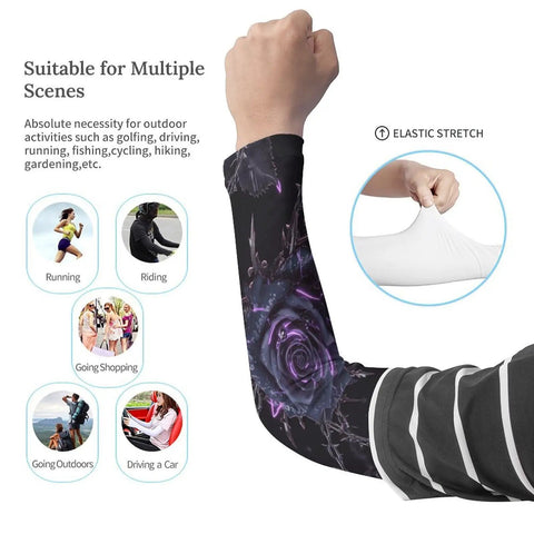 Lightweight Sun Protection Cooling Arm Sleeves Breathable Stretchy Solar Shields For Outdoor Running Driving Cycling Keep Your Arms Chill During Hella Hot Summer Days With Secure Fit