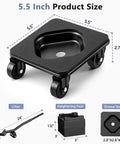Heavy Duty Furniture Dolly With Anti Slip Grooved Base And Cushioned Rubber Casters For Effortless Piano Table Sofa Moving Job size 5.5 inches.