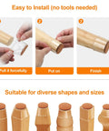 Installation steps for Silicone Chair Leg Floor Protectors Set With Thick Elastic Pads For Hardwood Floors, 24 Pack Clear Large Size