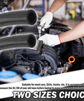 Mechanic installing a Silicone Radiator Heater Hose 5/8 Or 3/4 Inch ID 9.84 Ft Cuttable Flexible Coolant Water Air Transfer Hose