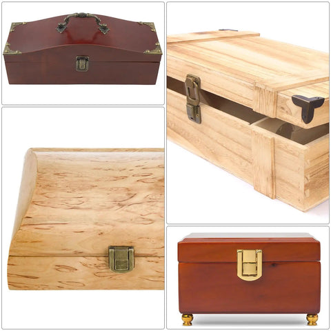 4 Pack Heavy Duty Gold Zinc Alloy Toggle Catch Lock Kit With Quick Install Screws Smooth Action Solid Construction Perfect Fit Jewelry Boxes Wooden Cases And Weekend Crafts Real Deal Quality with various wooden boxes.