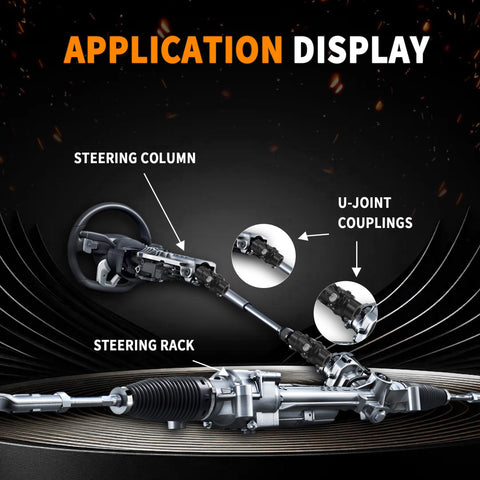 Eleven Sixteenths To Thirty Six Spline Three Quarter Inch Heavy Duty Black Steering Universal Joint Shaft, application diagram