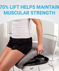 Portable Lift Assist Cushion For Elderly And Seniors Non Electric Memory Foam Seat Booster Aid on chair, helping with sit to stand.