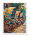 Fresh Bangladesh Rickshaw Canvas Wall Art Bringing Bold Bengali Street Vibes And Crispy Color Pop To Any Space features vibrant rickshaws.