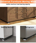 Image of Extendable Washing Machine Dolly Furniture Rollers Black Adjustable Appliance Moving Carts Heavy Duty Wheels for Refrigerator and Laundry Equipment.