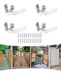 Badass Heavy Duty Pivot Door Hinges Rock Solid 360 Degree Smooth Swinging Stainless Steel Surface Mount No Wiggle Grip For Interior Doors Pack Of Four Pieces with screws and various door styles.