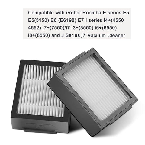 Premium Replacement Filters For iRobot Series I7 I7 Plus J7 E5 E6 E7 I2 I4 I4 Plus I6 Plus shown overlapping
